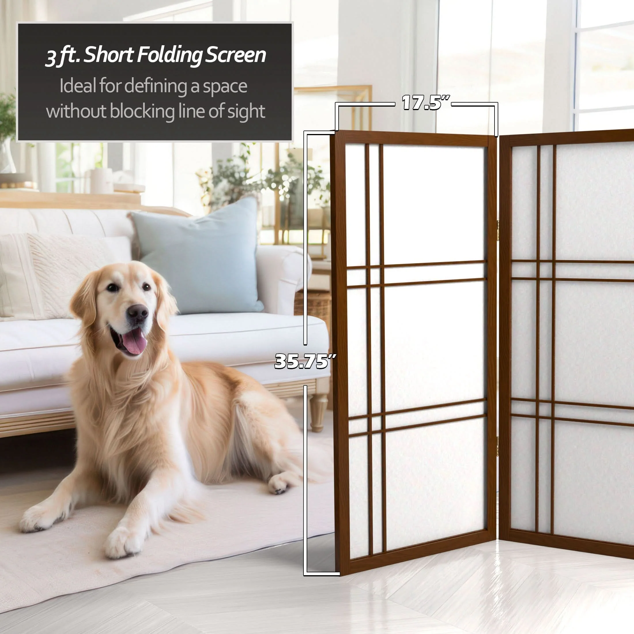 3 ft. Short Double Cross Shoji Screen - Image 27