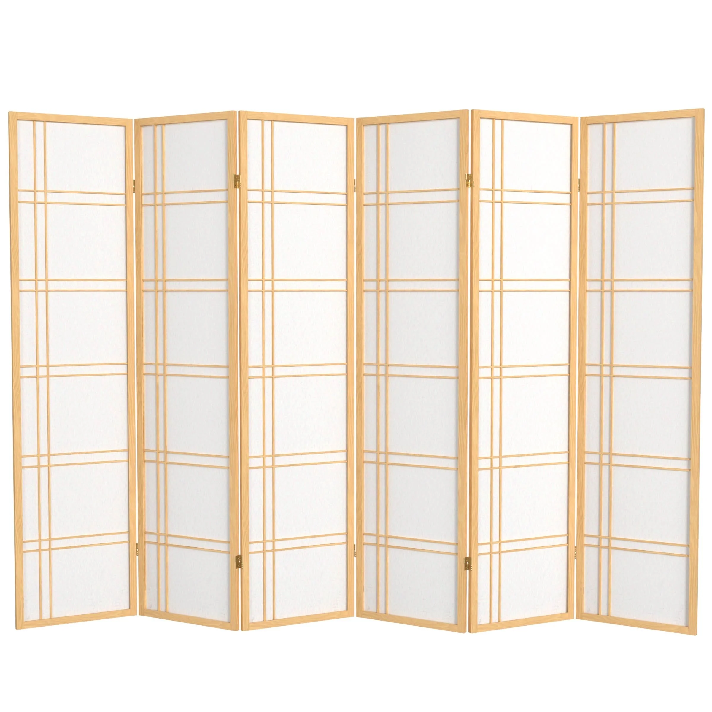 6 ft. Tall Double Cross Shoji Screen - Image 22