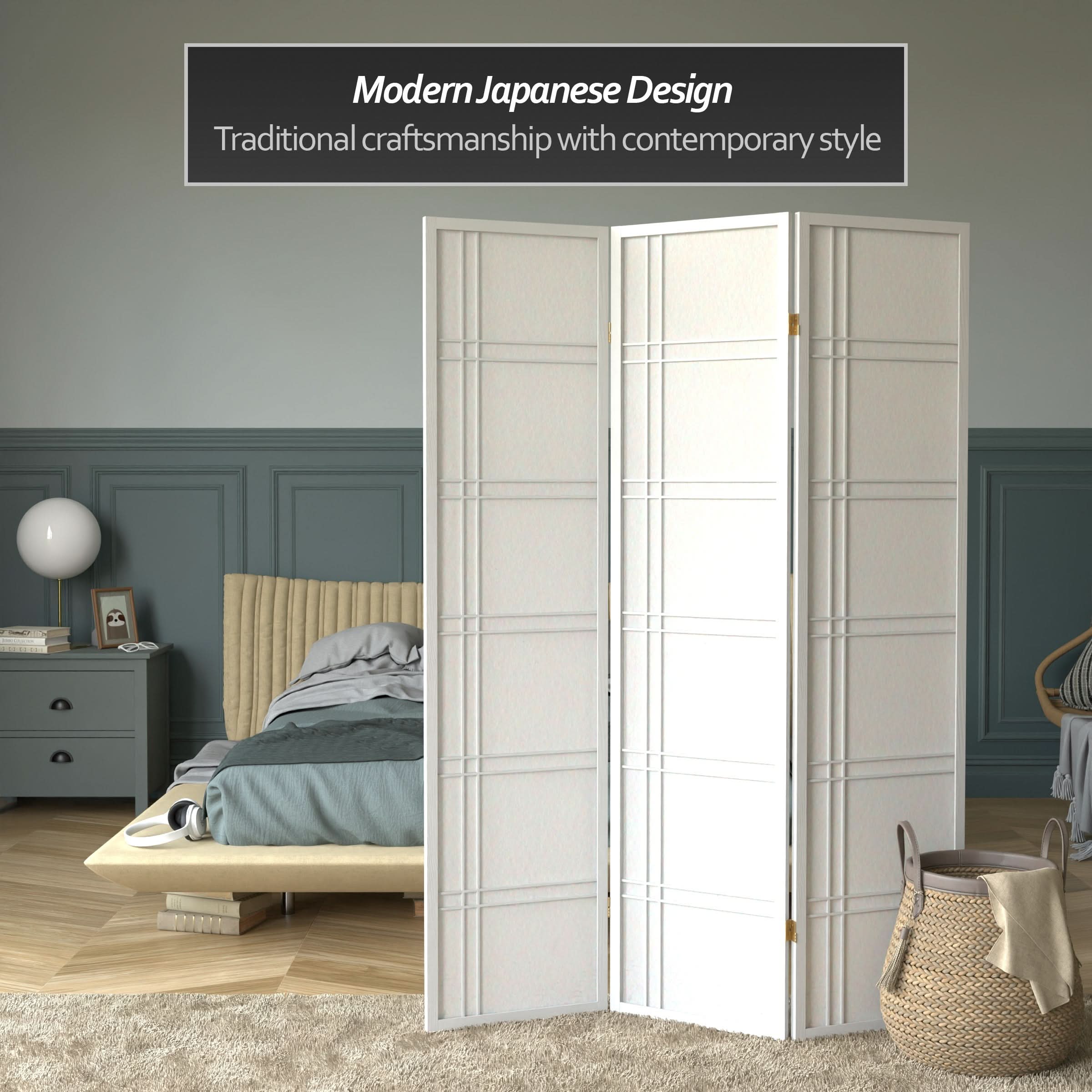 6 ft. Tall Double Cross Shoji Screen - Image 51