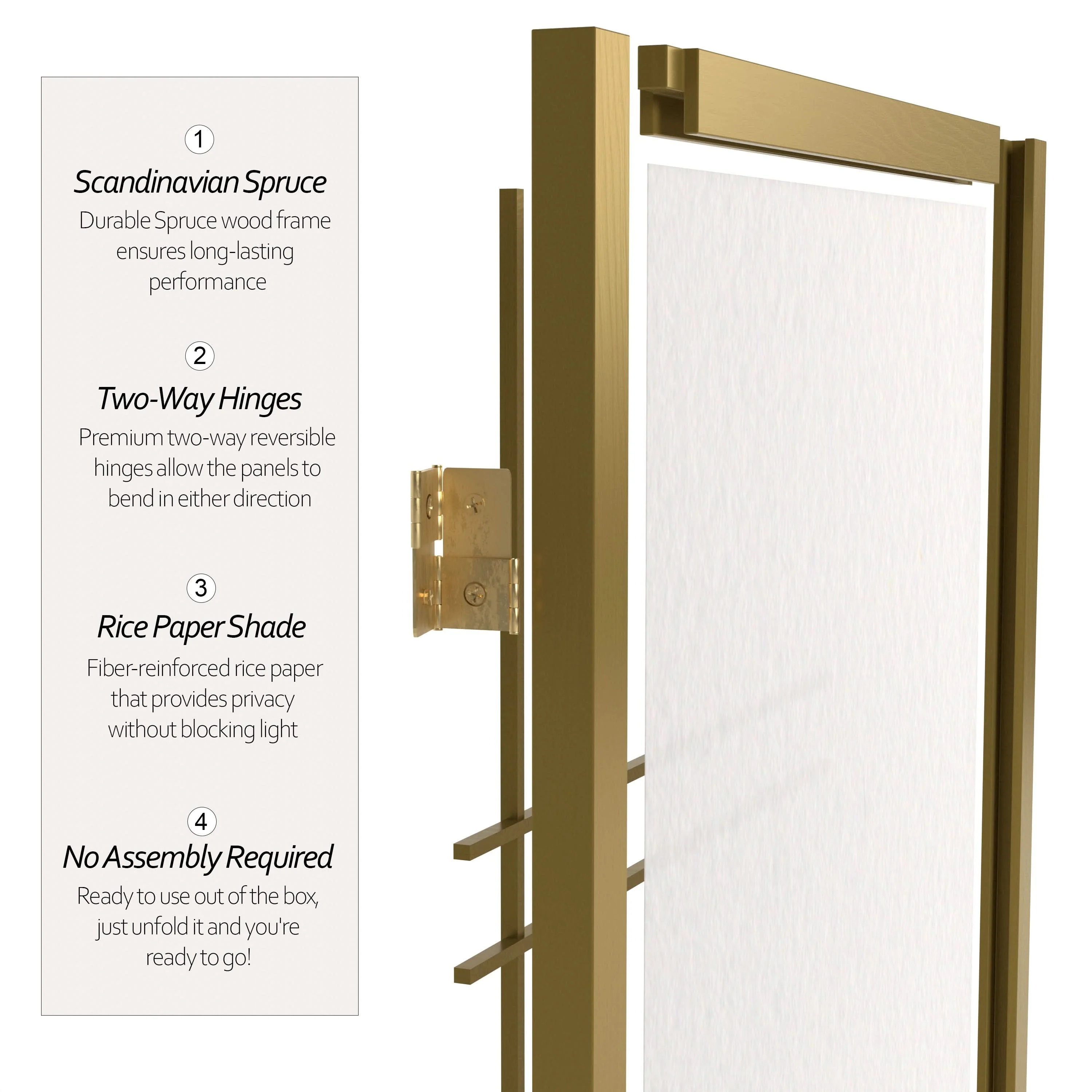 6 ft. Tall Double Cross Shoji Screen - Image 63