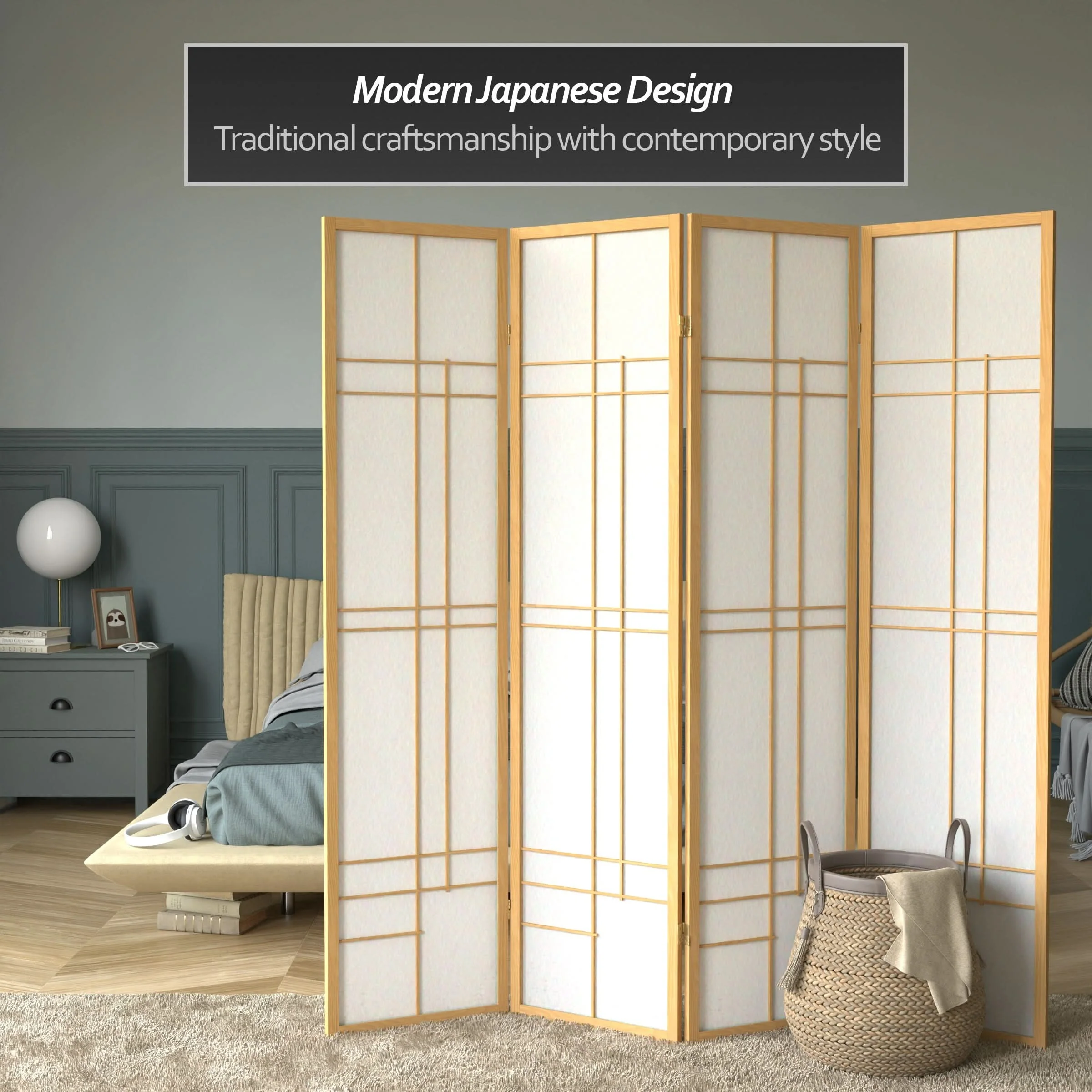 6 ft. Tall Etudes Shoji Screen - Image 17