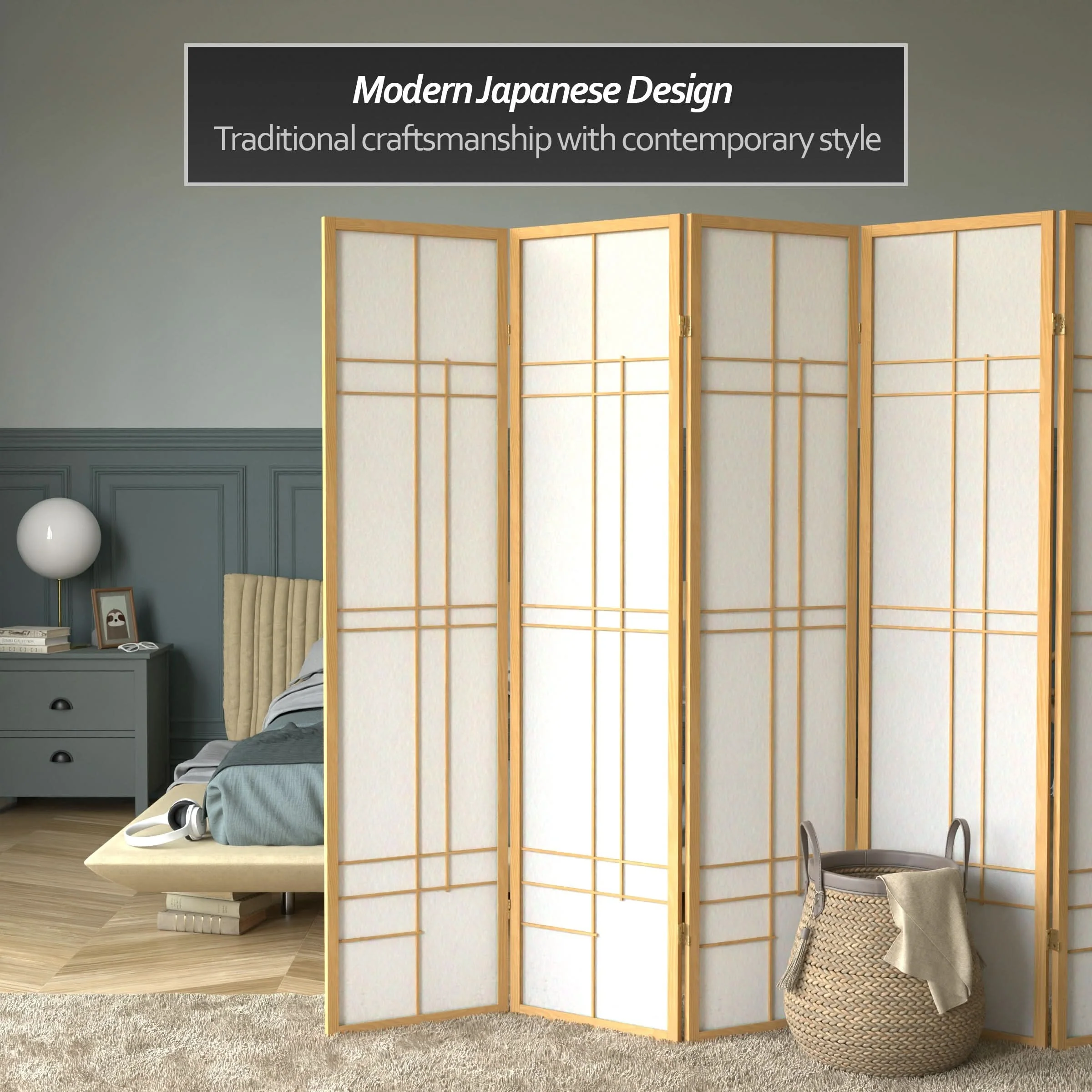 6 ft. Tall Etudes Shoji Screen - Image 23