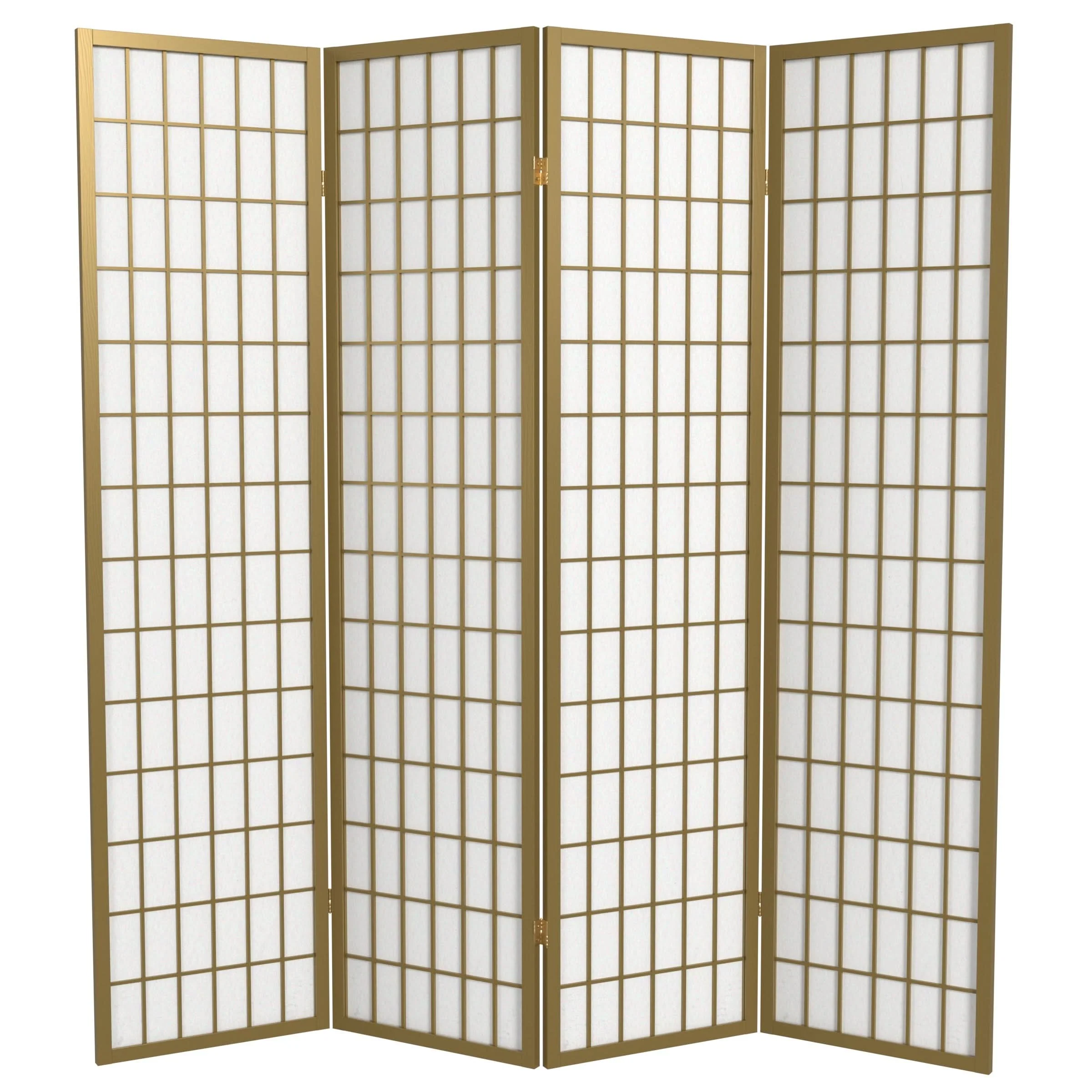 6 ft. Tall Window Pane Shoji Screen - Image 3