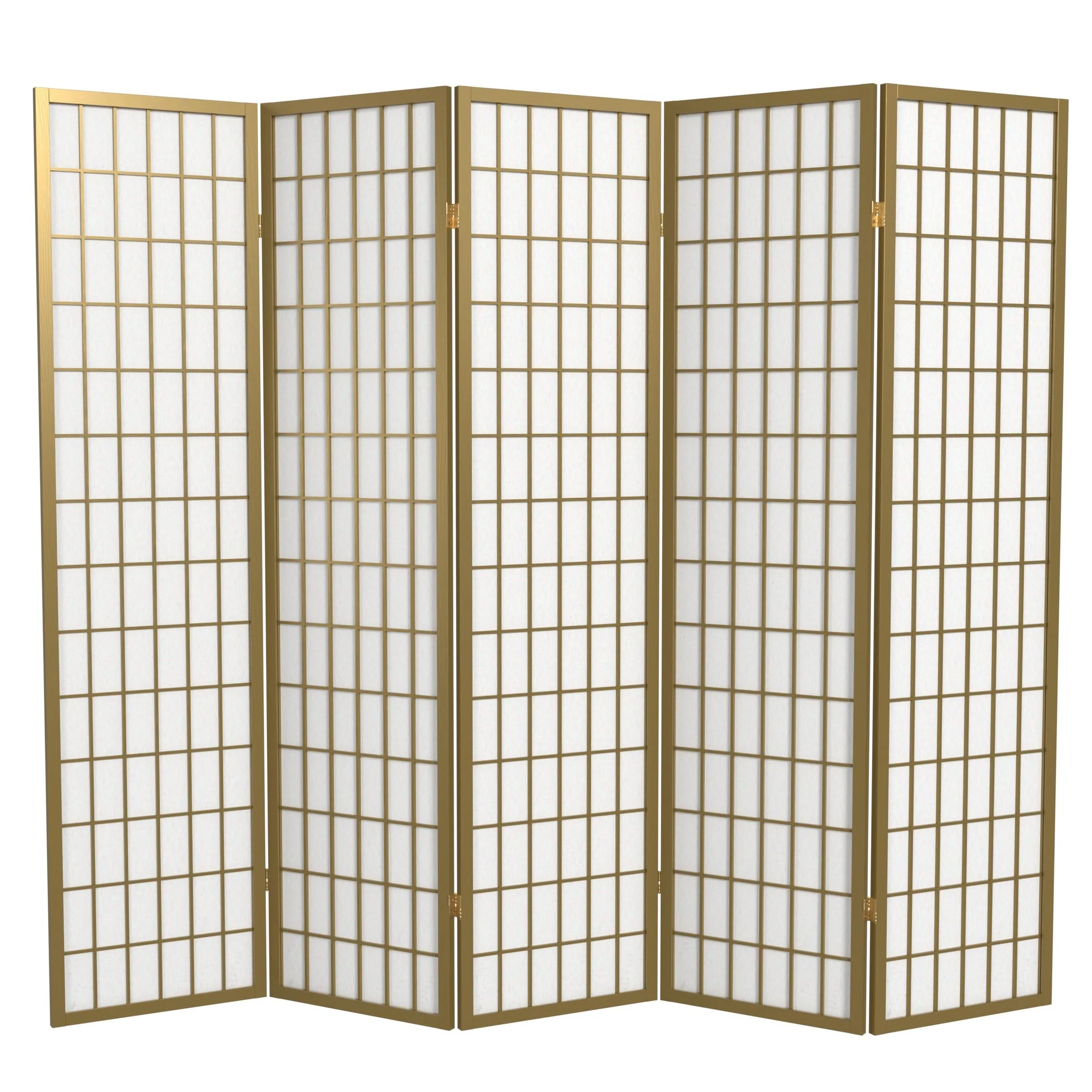 6 ft. Tall Window Pane Shoji Screen - Image 5