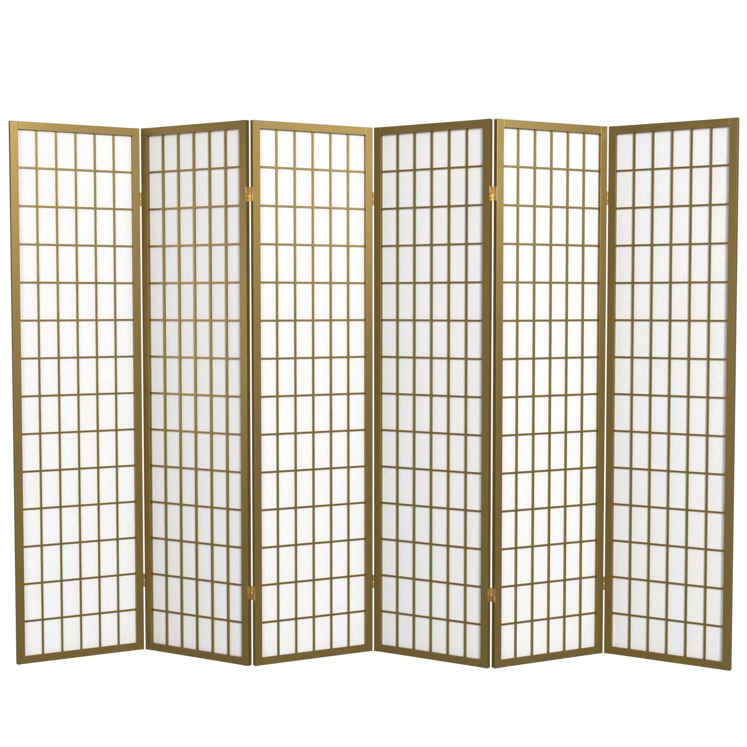 6 ft. Tall Window Pane Shoji Screen - Image 7
