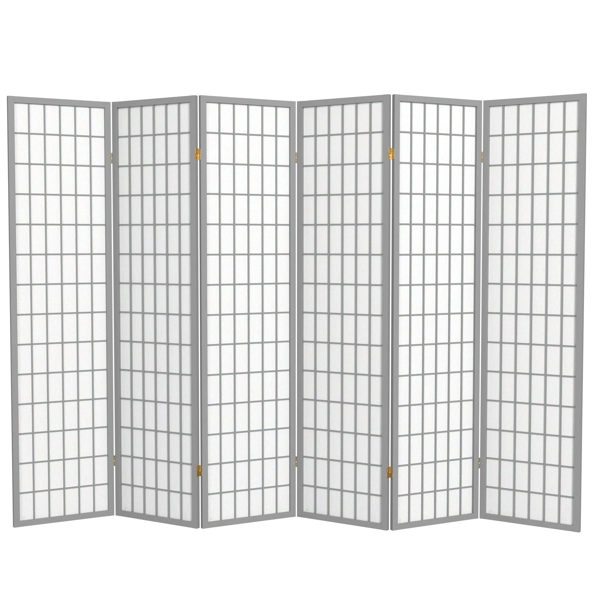 6 ft. Tall Window Pane Shoji Screen - Image 8