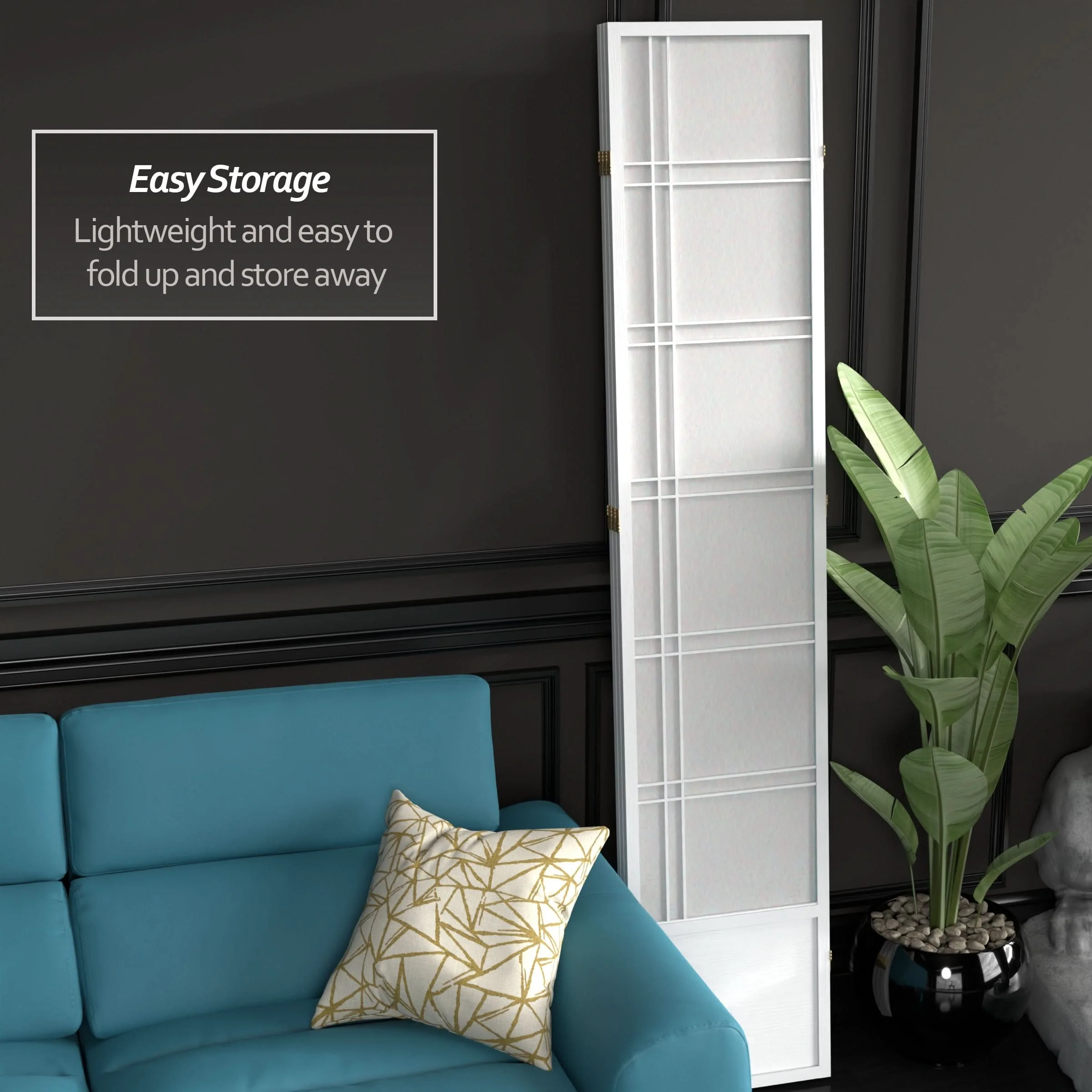 7 ft. Tall Double Cross Shoji Screen - Image 50