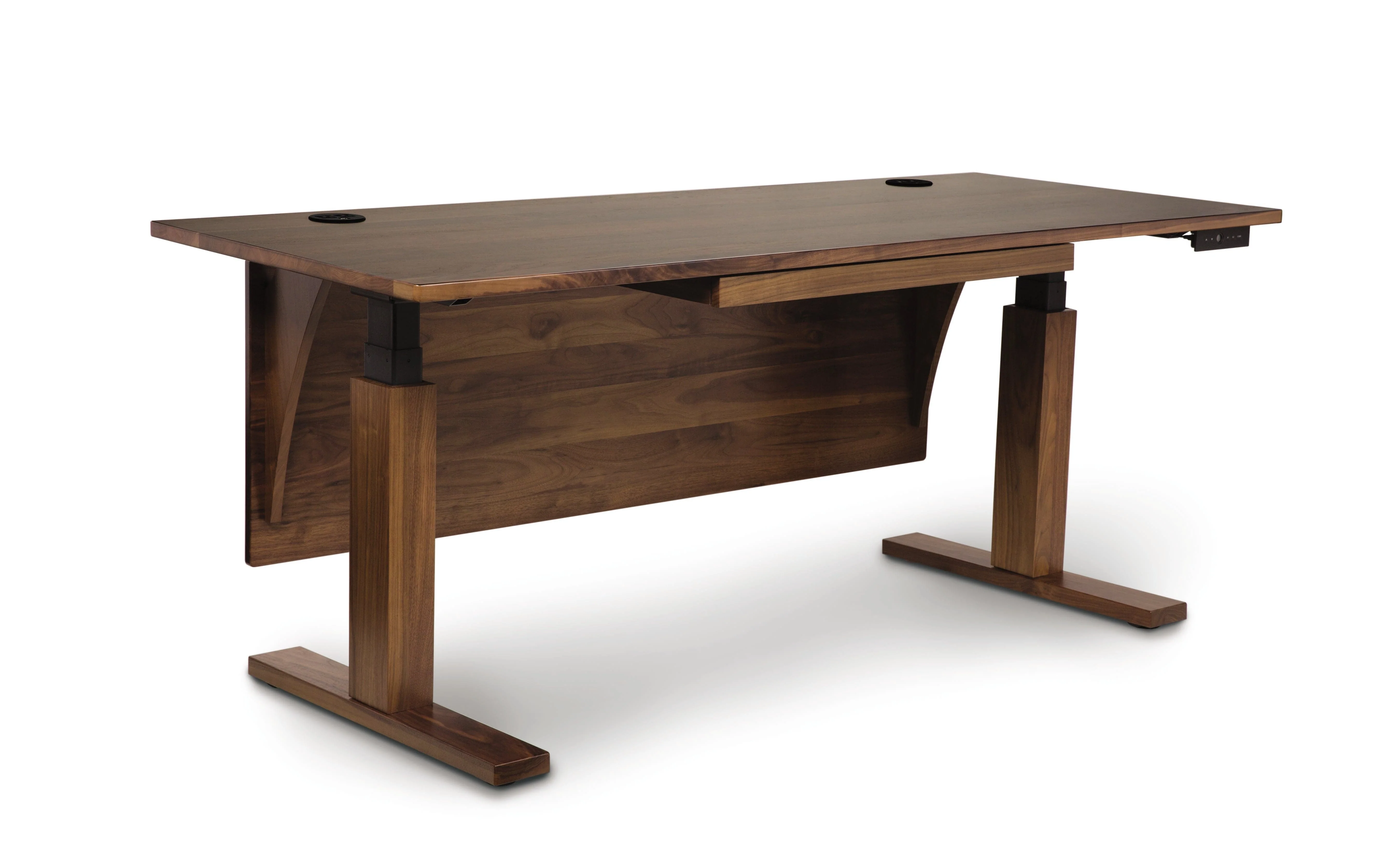 Copeland Invigo Executive Sit-Stand Desk Walnut - Image 4