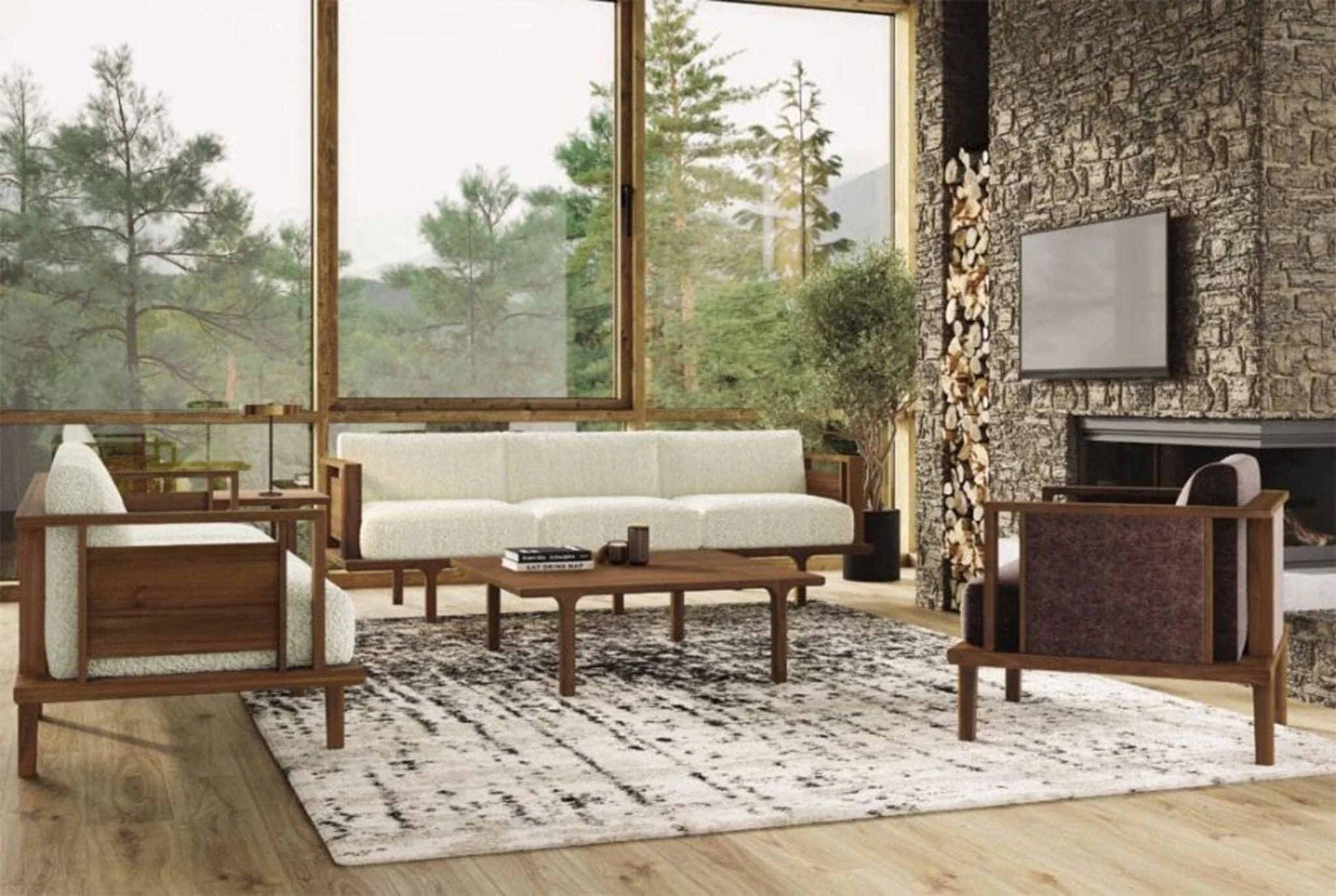 Copeland Sierra Armchair with Wood Panels - Image 3