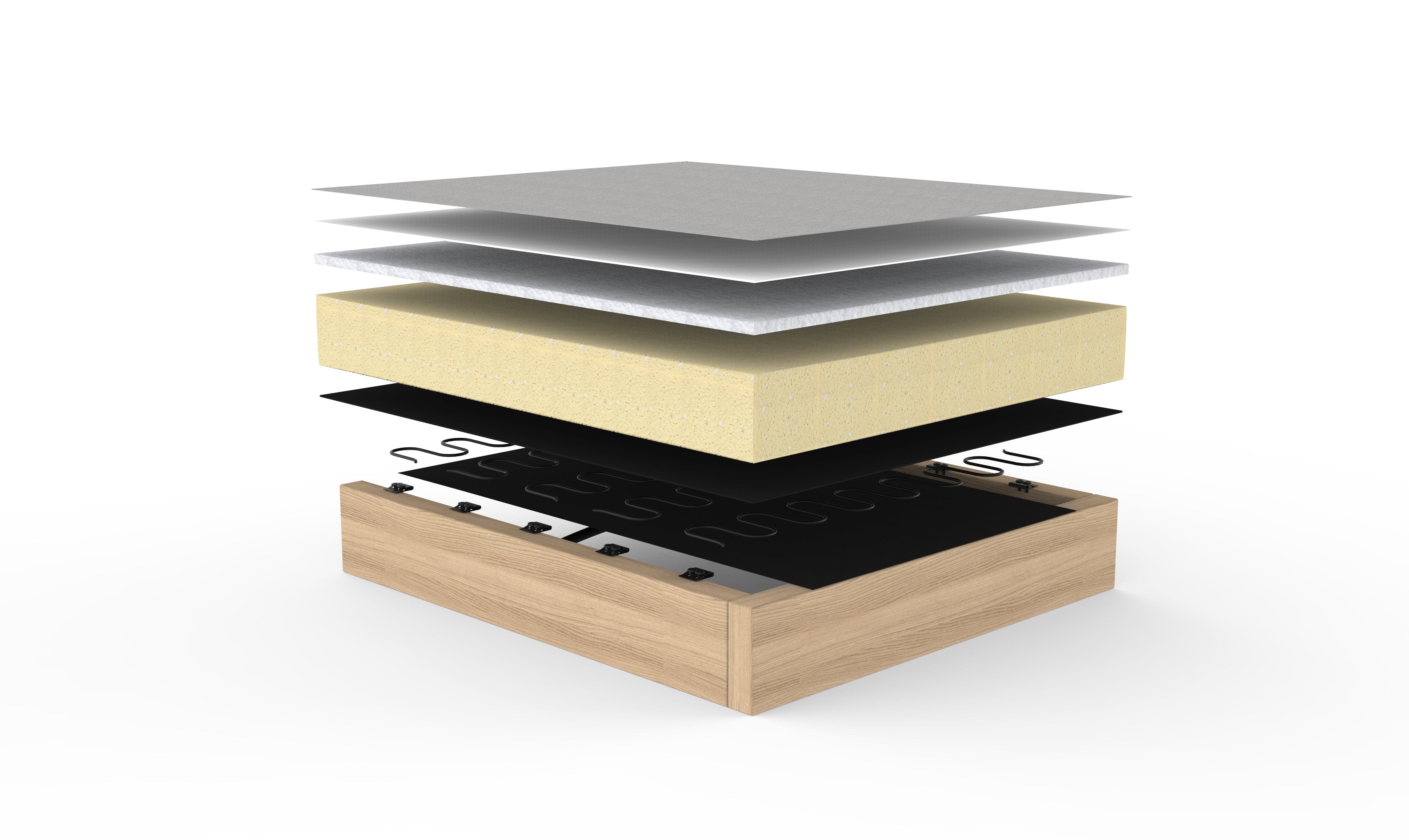 Cubed Full Size Sofa Bed With Dark Wood Legs - Image 10
