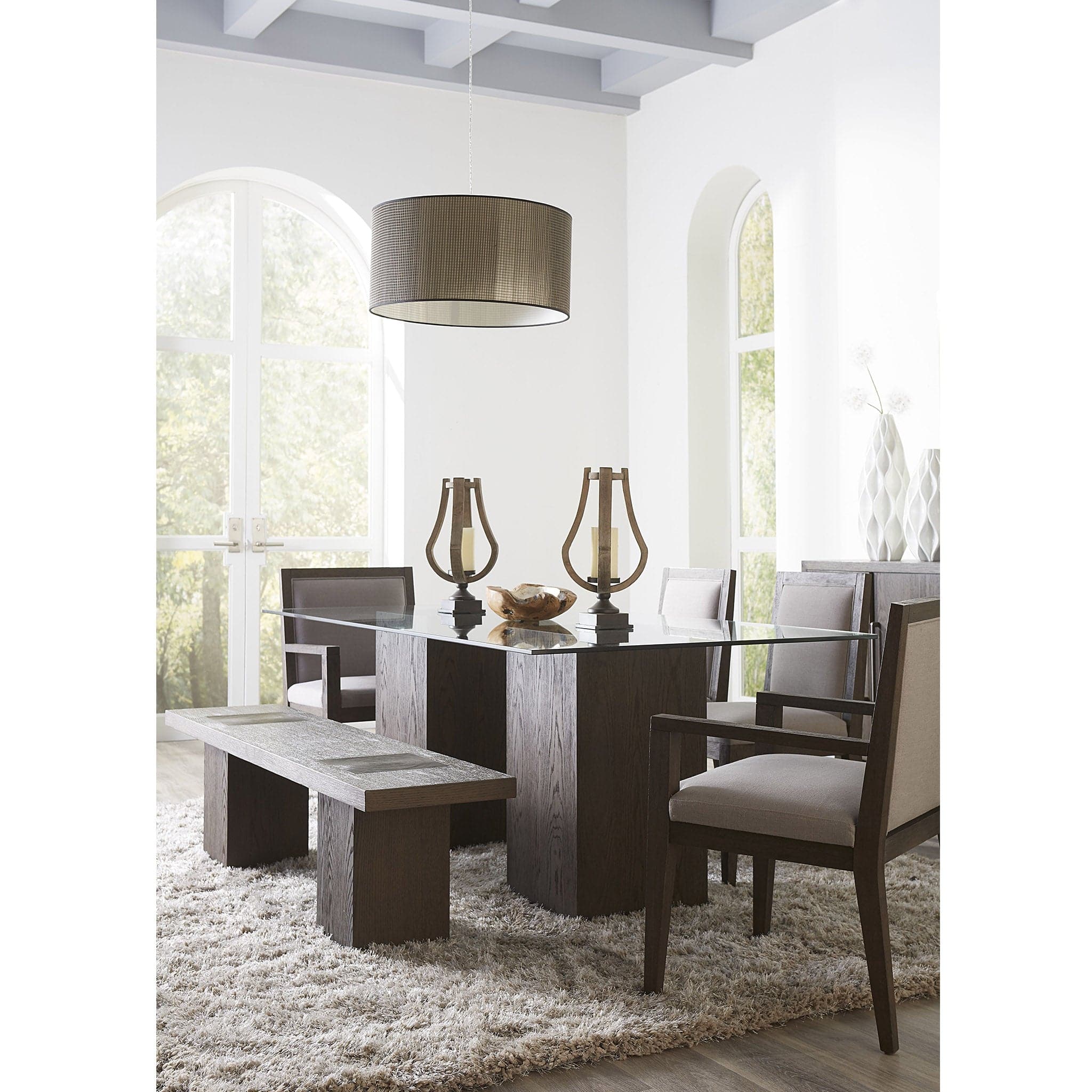 Modesto Rectangular Glass Table - Image 6