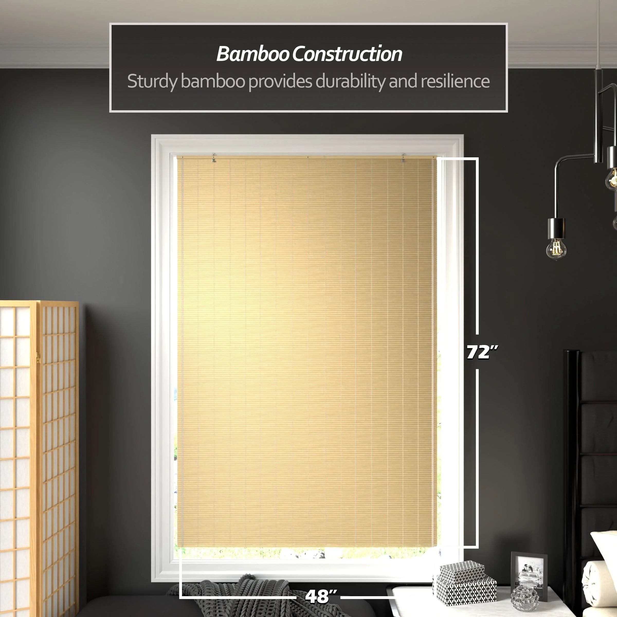 Natural Bamboo Cordless Window Shade - Image 15