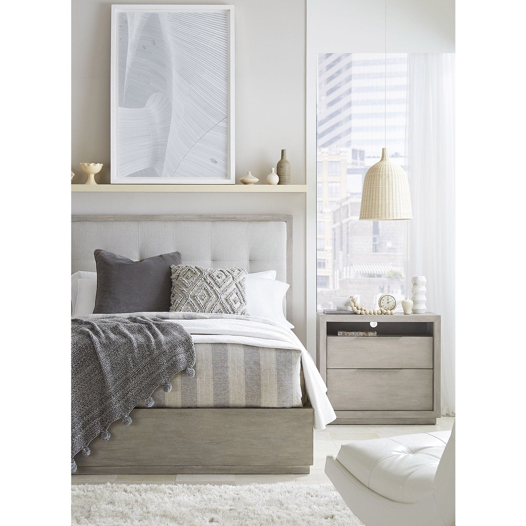 Oxford Upholstered Platform Storage Bed with Footboard Storage - Image 6