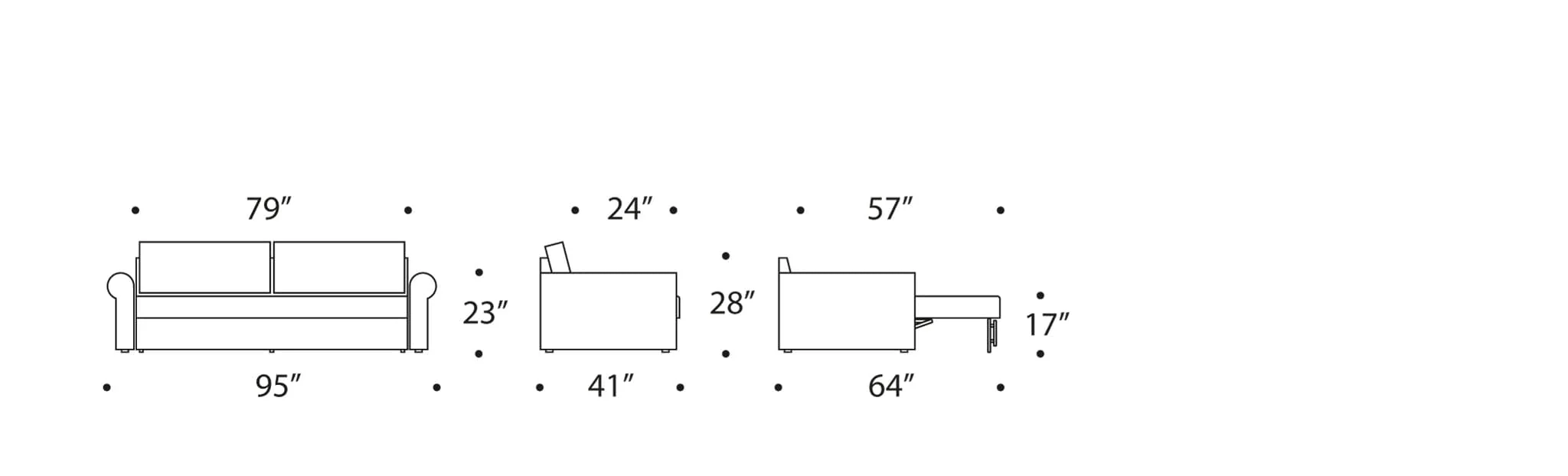 Vilander Sofa Bed With Roll Arms - Image 14